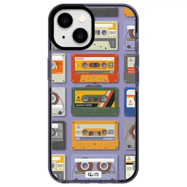 All My Cassettes Apple iPhone 14 impact Lilac Case