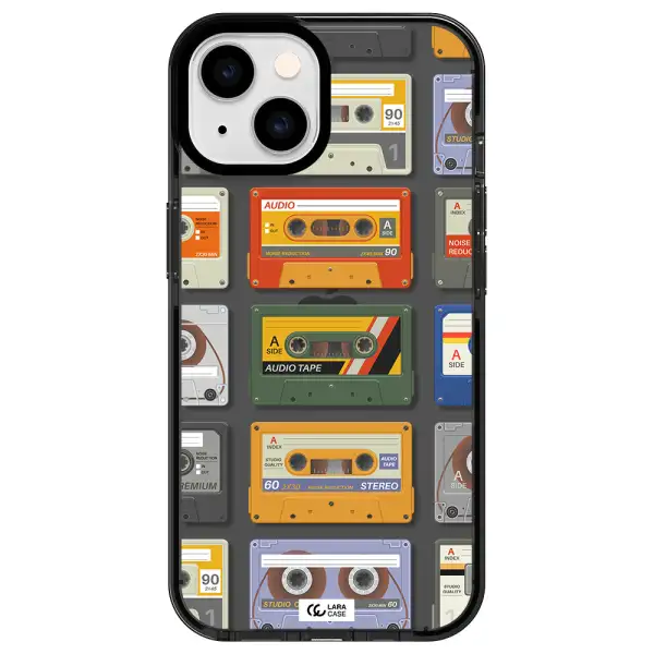 All My Cassettes Apple iPhone 14 impact Smoke Black Case