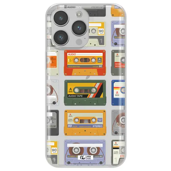 All My Cassettes Apple iPhone 14 pro max Clear TPU Case