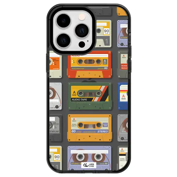 All My Cassettes Apple iPhone 15 Pro Max impact Smoke Black Case