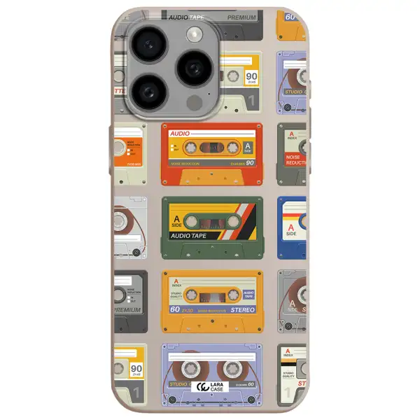 All My Cassettes Apple Iphone 15 Pro max Silicone Stone Case