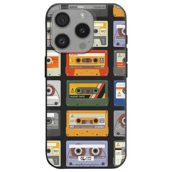 All My Cassettes Apple Iphone 15 Pro Silicone Black Case