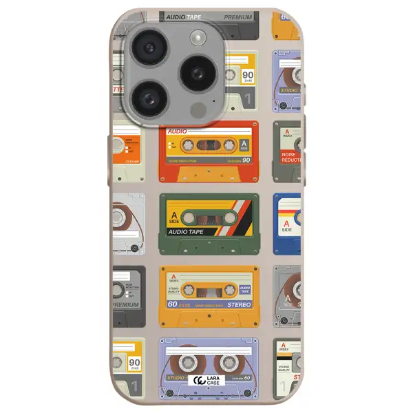 All My Cassettes Apple Iphone 15 Pro Silicone Stone Case