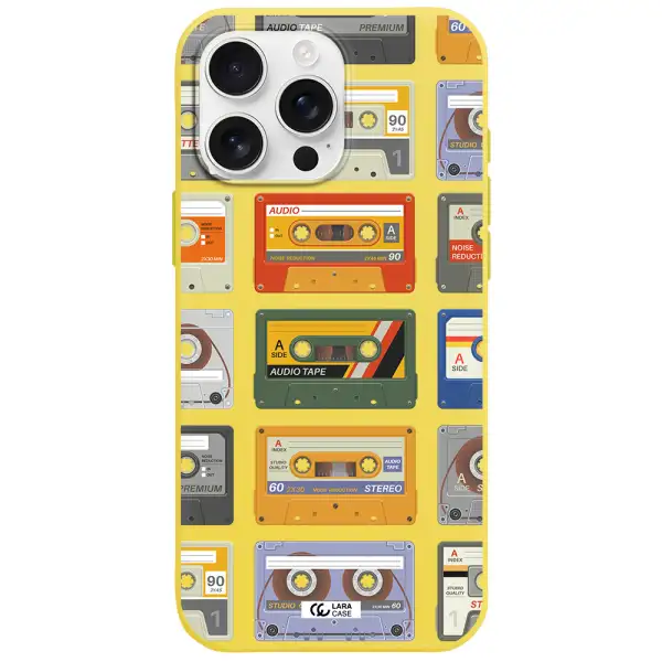 All My Cassettes Apple Iphone 16 Pro Max Silicone Canary Yellow Case