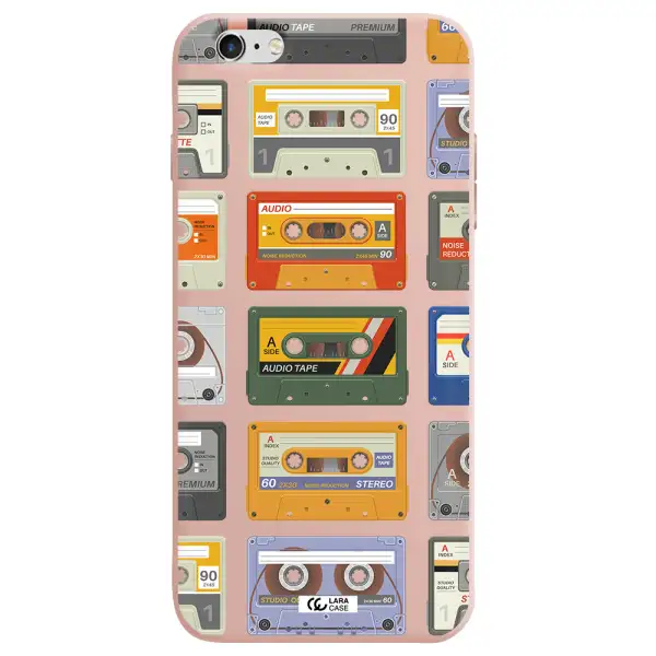 All My Cassettes Apple iPhone 6 plus Silicone pastel pink Case