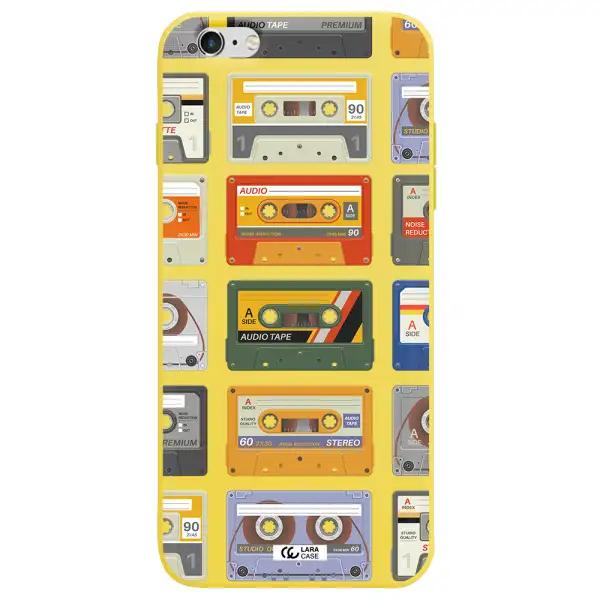 All My Cassettes Apple iPhone 6 s plus Silicone canary yellow Case