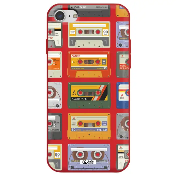 All My Cassettes Apple iPhone 7 Silicone Imperial Red Case
