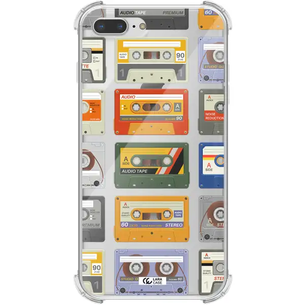 All My Cassettes Apple iPhone 8 plus Clear PC Case