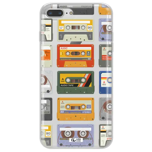 All My Cassettes Apple iPhone 8 plus Clear TPU Case
