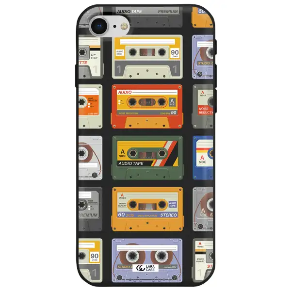 All My Cassettes Apple iPhone se 2020 Silicone black Case