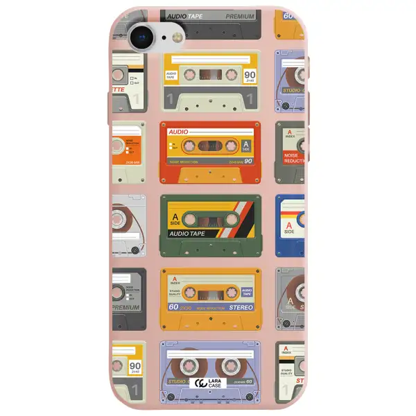 All My Cassettes Apple iPhone se 2020 Silicone pastel pink Case
