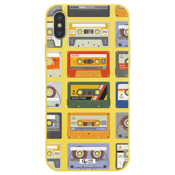 All My Cassettes Apple iPhone XS max Silicone canary yellow Case