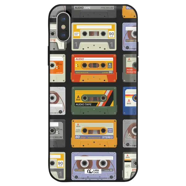 All My Cassettes Apple iPhone XS Silicone black Case