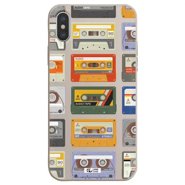 All My Cassettes Apple iPhone XS Silicone Stone Case