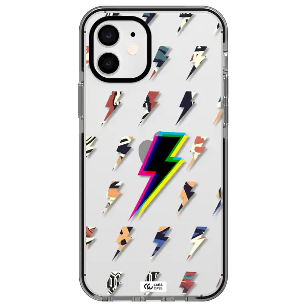 Thunder Glitch Apple iPhone 11 impact black border Case