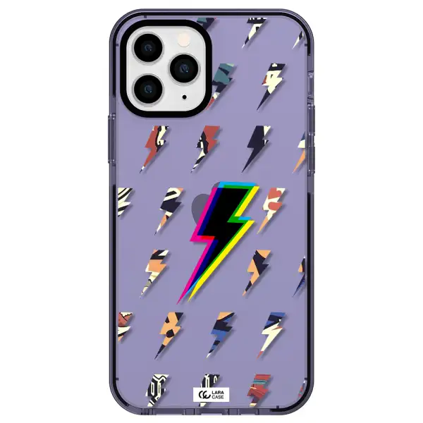 Thunder Glitch Apple iPhone 11 pro impact Lilac Case