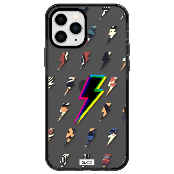 Thunder Glitch Apple iPhone 11 pro impact Smoke Black Case