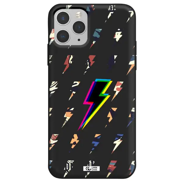 Thunder Glitch Apple iPhone 11 pro Silicone black Case