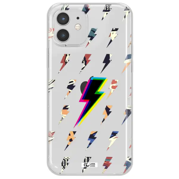 Thunder Glitch Apple iPhone 12 Clear TPU Case