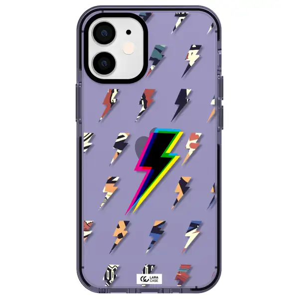 Thunder Glitch Apple iPhone 12 mini impact Lilac Case