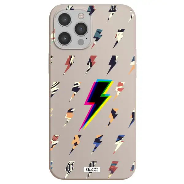 Thunder Glitch Apple iPhone 12 pro max Silicone Stone Case