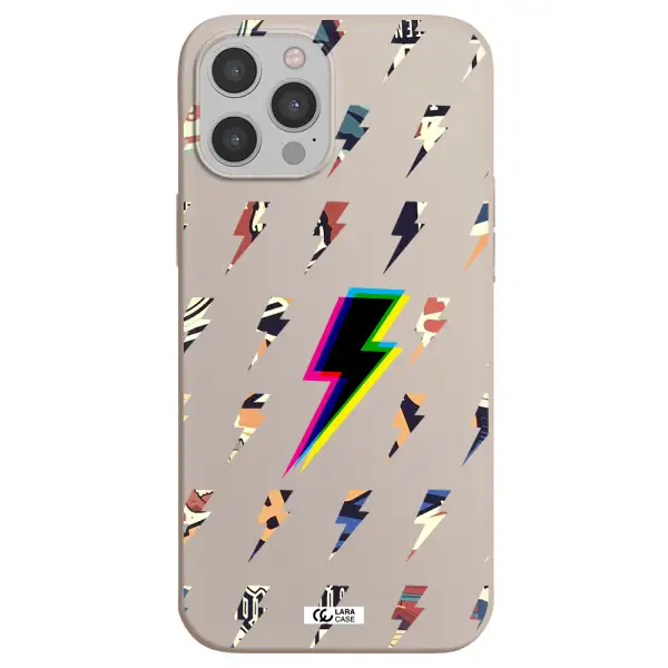 Thunder Glitch Apple iPhone 12 pro Silicone Stone Case