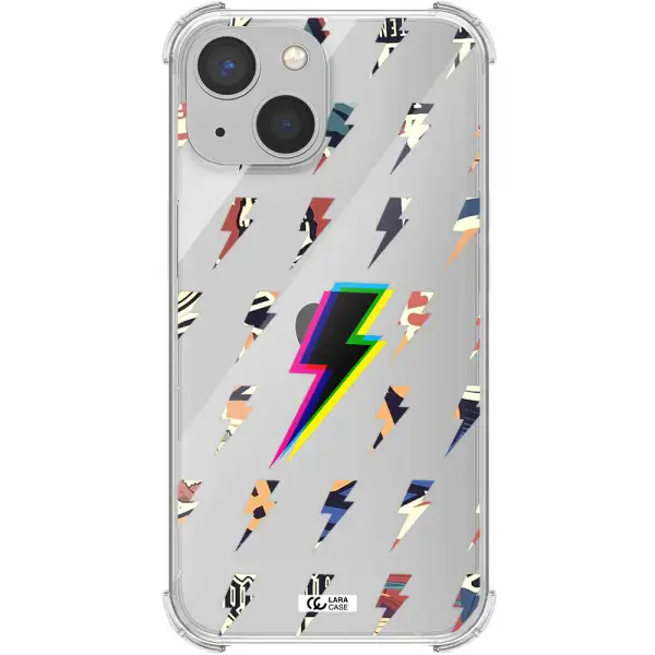 Thunder Glitch Apple iPhone 13 mini Clear PC Case