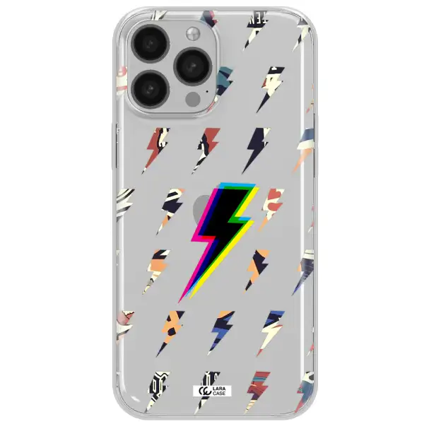 Thunder Glitch Apple iPhone 13 Pro Clear TPU Case