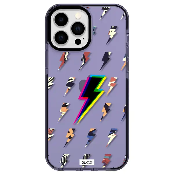 Thunder Glitch Apple iPhone 13 Pro Max impact Lilac Case