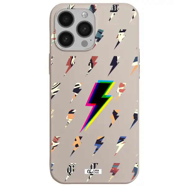 Thunder Glitch Apple iPhone 13 Pro Max Silicone Stone Case