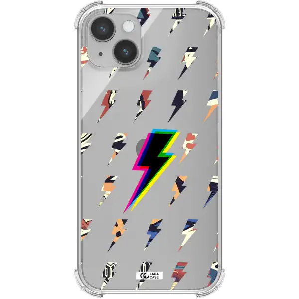 Thunder Glitch Apple iPhone 14 plus Clear PC Case
