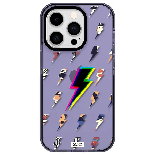 Thunder Glitch Apple iPhone 14 pro impact Lilac Case