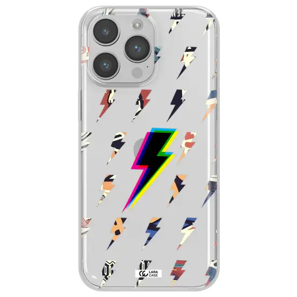 Thunder Glitch Apple iPhone 14 pro max Clear TPU Case