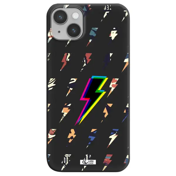 Thunder Glitch Apple iPhone 14 Silicone black Case