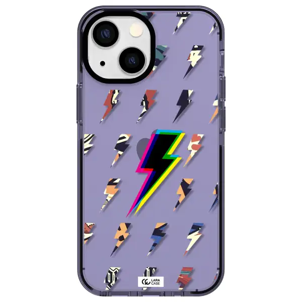 Thunder Glitch Apple iPhone 15 impact Lilac Case