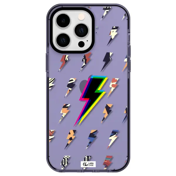 Thunder Glitch Apple iPhone 15 Pro impact Lilac Case