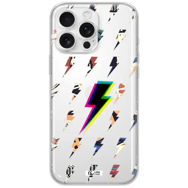 Thunder Glitch Apple Iphone 16 Pro Max Clear Tpu Case