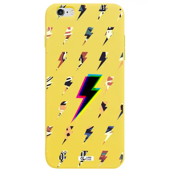 Thunder Glitch Apple iPhone 6 plus Silicone canary yellow Case