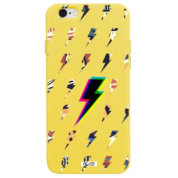 Thunder Glitch Apple iPhone 6 Silicone canary yellow Case