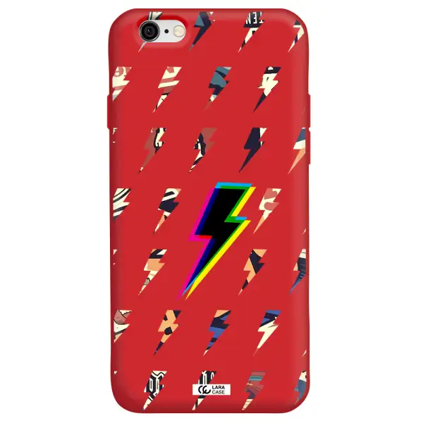 Thunder Glitch Apple iPhone 6 Silicone Imperial Red Case