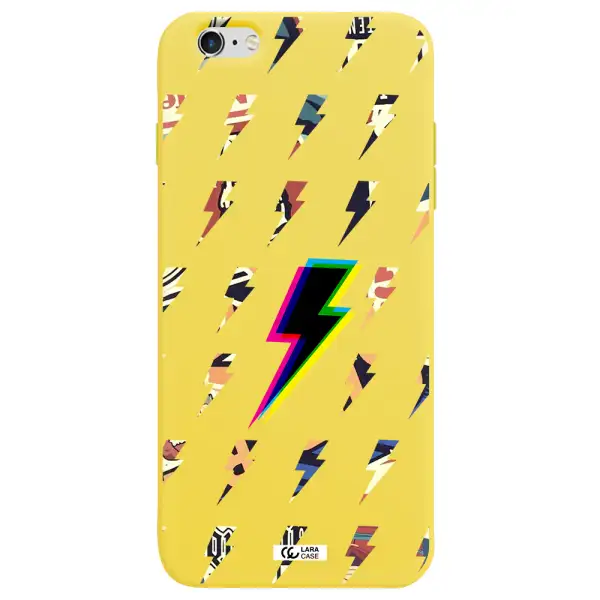 Thunder Glitch Apple iPhone 6S Silicone canary yellow Case