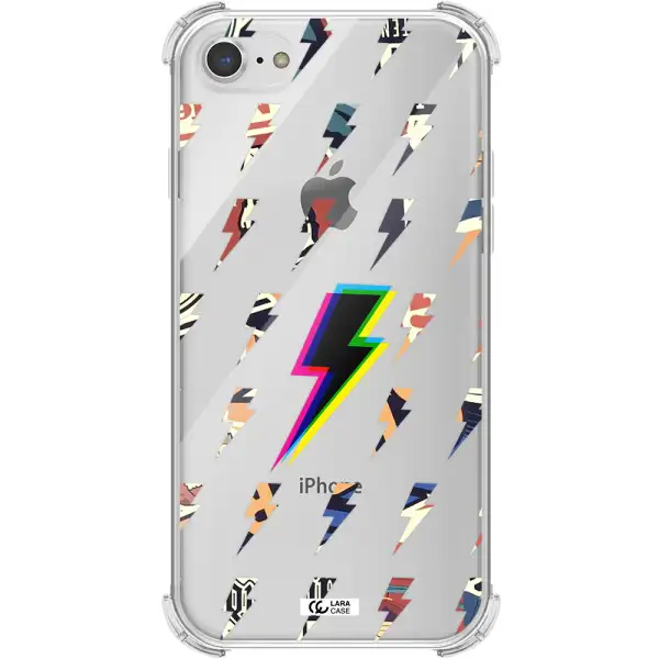 Thunder Glitch Apple iPhone 8 Clear PC Case