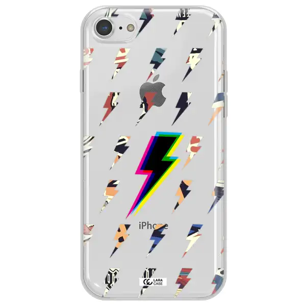Thunder Glitch Apple iPhone 8 Clear TPU Case