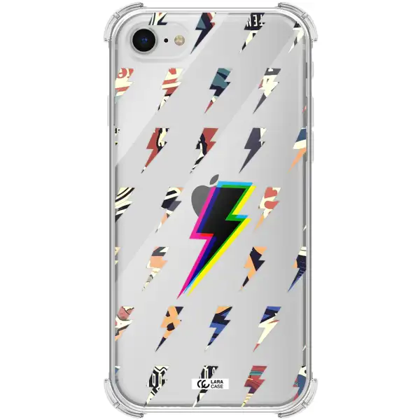 Thunder Glitch Apple iPhone se 2020 Clear PC Case
