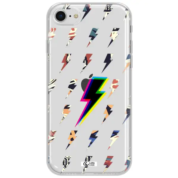 Thunder Glitch Apple Iphone Se 2020 Clear Tpu Case