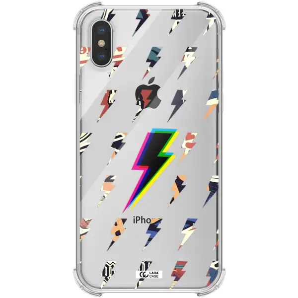 Thunder Glitch Apple iPhone XS max Clear PC Case