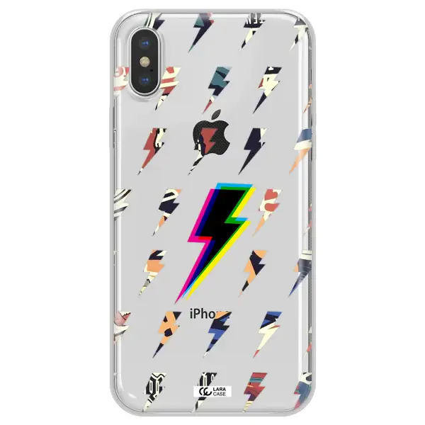 Thunder Glitch Apple iPhone XS max Clear TPU Case