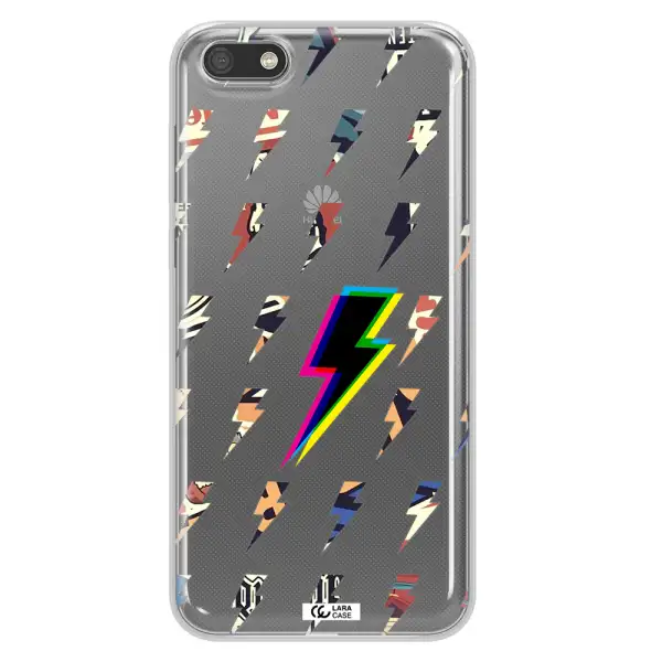 Thunder Glitch Huawei Y5 2018 Clear TPU Case