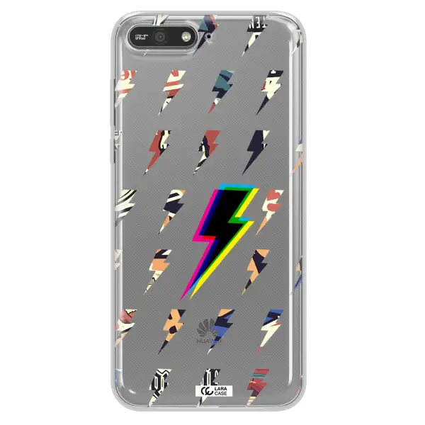 Thunder Glitch Huawei Y6 2018 Clear TPU Case