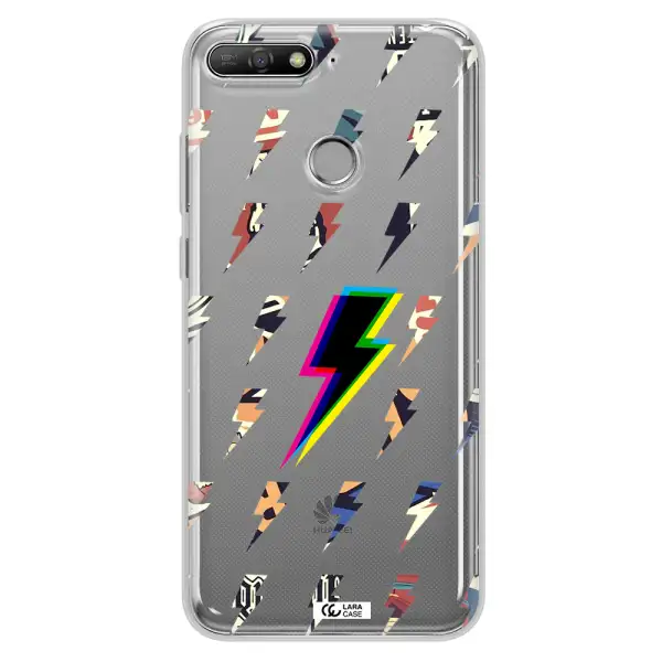 Thunder Glitch Huawei Y6 Prime 2018 Clear TPU Case